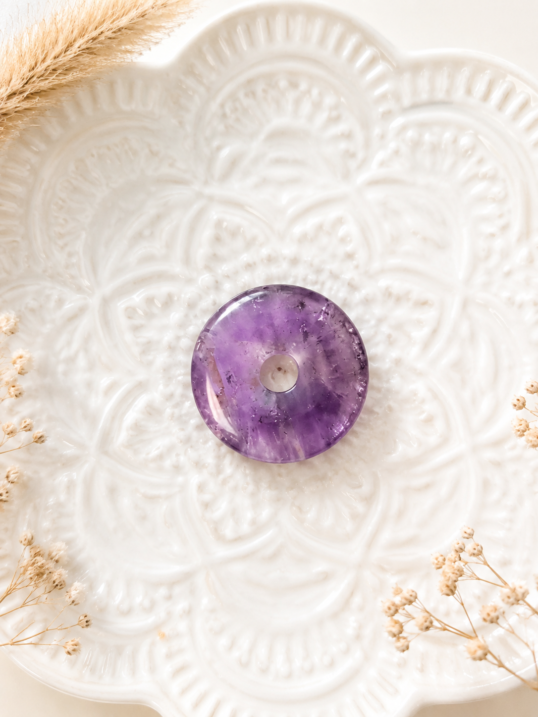 Pendentif Donut en Améthyste – Douceur & Harmonie
