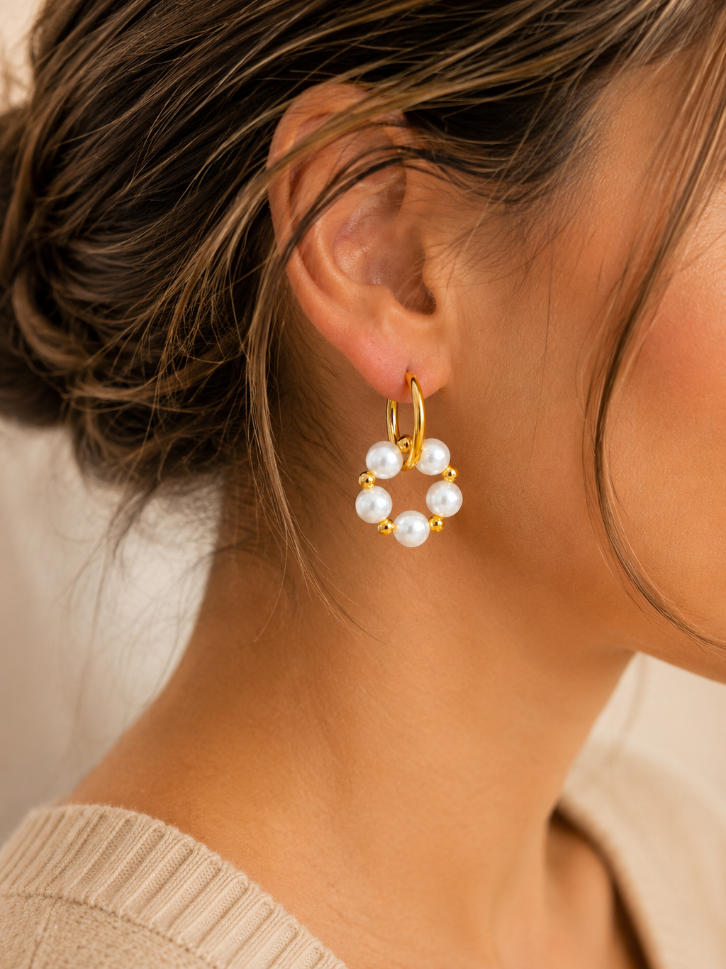 Boucles d’oreilles Nacre – Création artisanale ✨