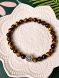Bracelet Œil de Tigre & Arbre de Vie – Pierre naturelle 6 mm