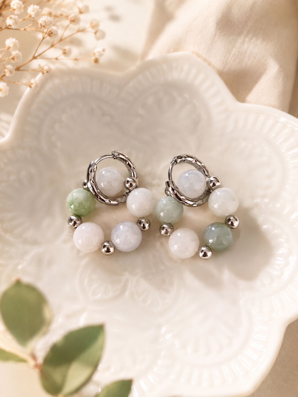 Boucles d'oreilles Jade de Birmanie – Douceur & Harmonie