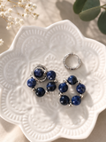 Boucles d’oreilles Sodalite & Acier Inoxydable