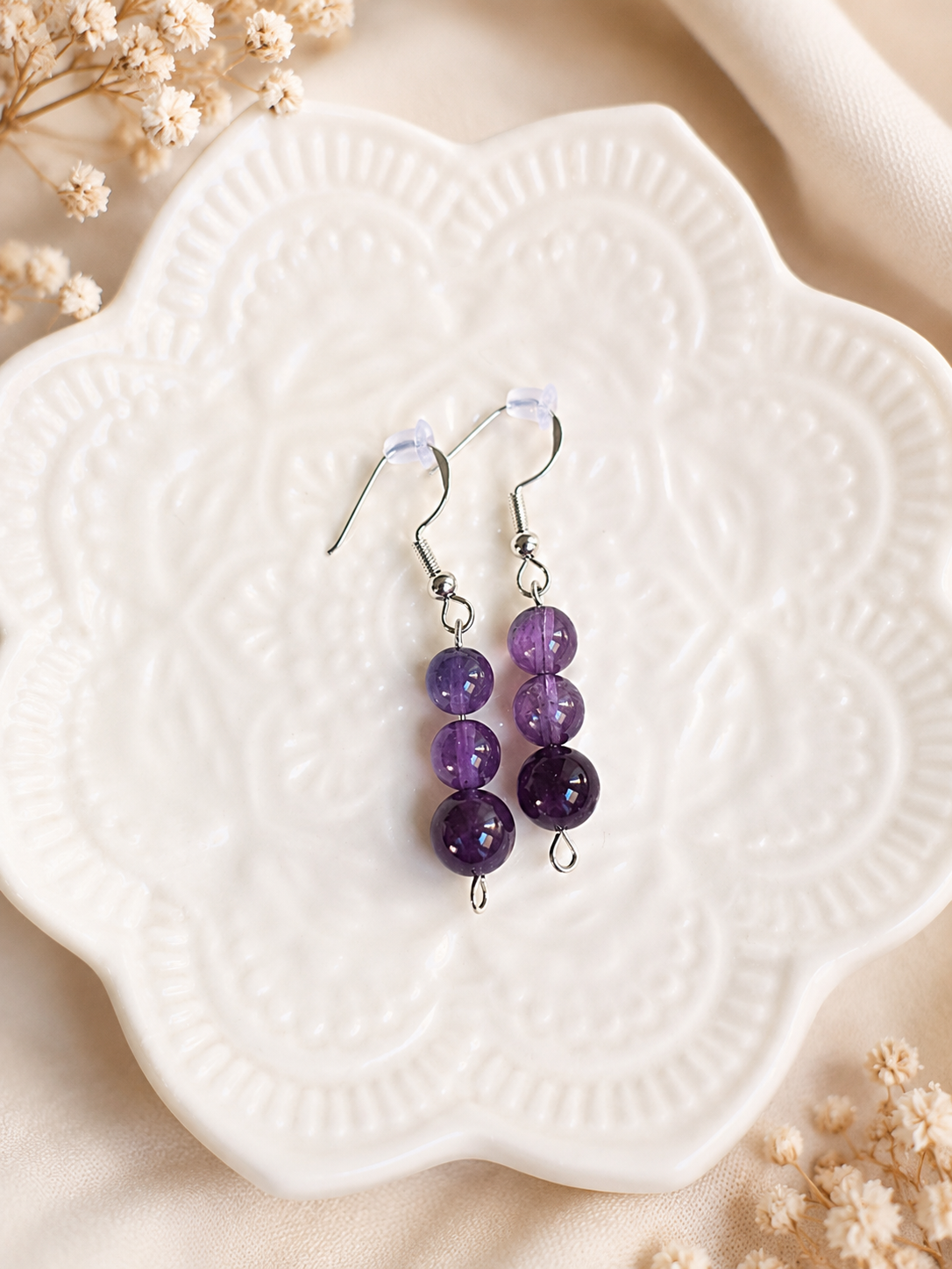 Boucles d’Oreilles Artisanales – Améthyste