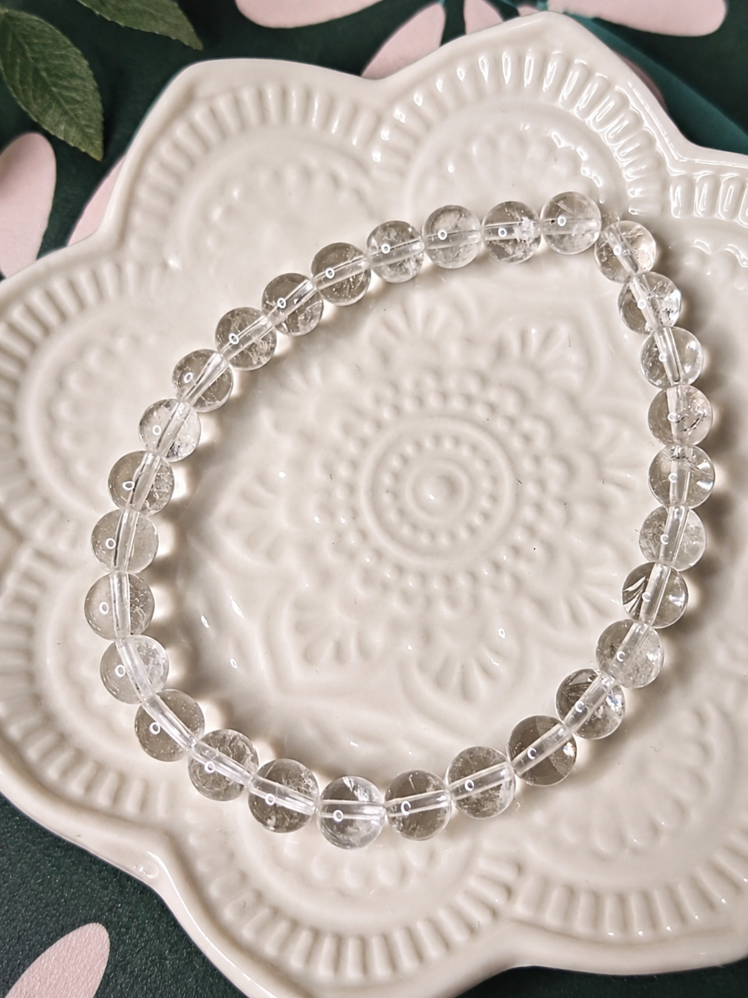Bracelet Femme en Cristal de Roche – Création Artisanale