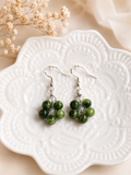 Boucles d’Oreilles Artisanales – Jade Vert