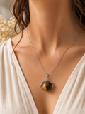 Collier Pendentif Œil de Tigre – Protection & Élégance Naturelle