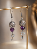 Boucles d’Oreilles Artisanales en Améthyste Naturelle – Argent 925