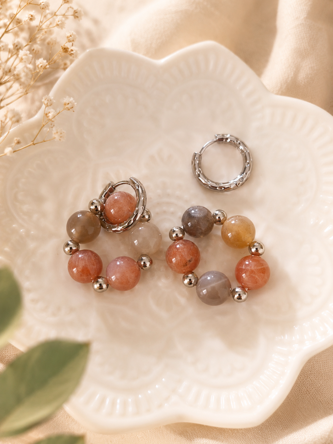 Boucles d'oreilles Pierre de Soleil – Éclat & Énergie Positive