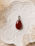Pendentif Goutte en Cornaline – Chaleur & Élégance