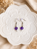 Boucles d’Oreilles Cœur – Améthyste